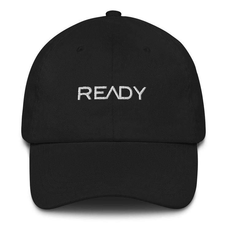 Embroidered Dad Hat - Black/White