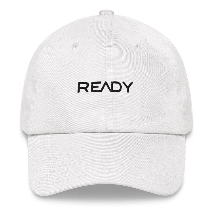 Embroidered Dad Hat - White/Black